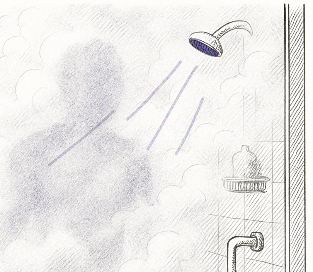 Illustration of Make it stand out tactic – glowing LED showerhead