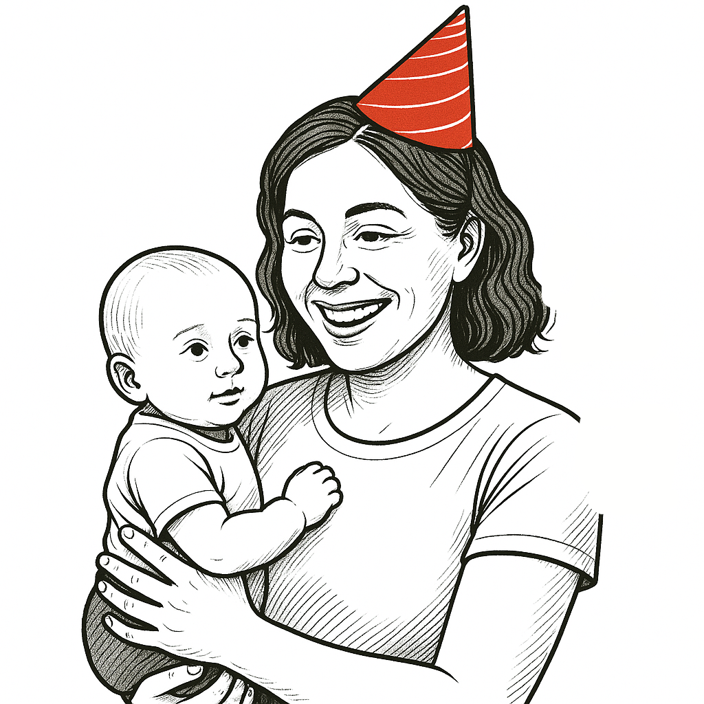 Woman holding baby